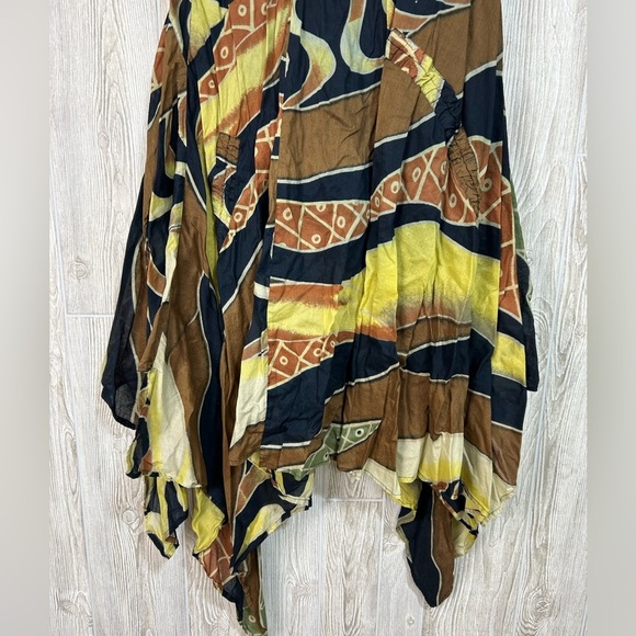 Vintage Sterling Styles Asymmetrical Abstract Adjustable Length Midi Skirt SZ L - Picture 11 of 16